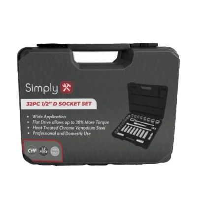 Image of 2x Simply 32pc 1/2&quot; D Socket Set TSET31
