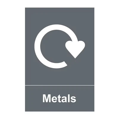 Image of &#039;Metals Recycling&#039; Sign, Self Adhesive Vinyl (200mm x 300mm)