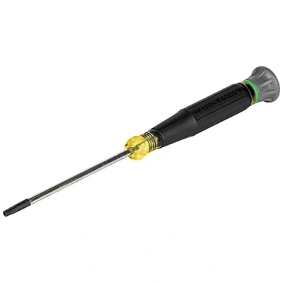 Image of Klein Tools 6333 Mini Precision Screwdriver, T15H TORX Tamperproof Tool with Cushion Grip Handle and Color Coded Rings, 3 Inch Shank