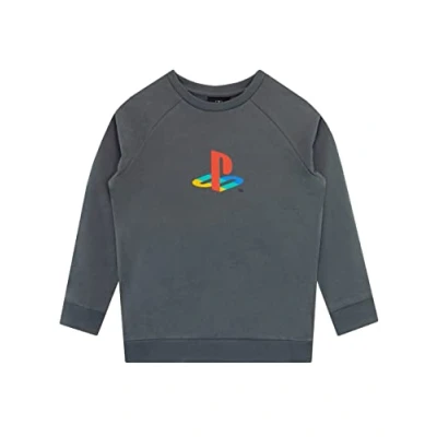 Image of PlayStation Boys Sweatshirt Long Sleeve Jumper Daywear for Kids Grey 6 to 7 Years