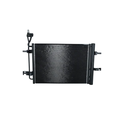 Image of 13303641, 1850221, 1850447, 95513671 Condenser NRF EASY FIT 350034 with gaskets/seals dryer 11,8mm 8,5mm Aluminium 495mm