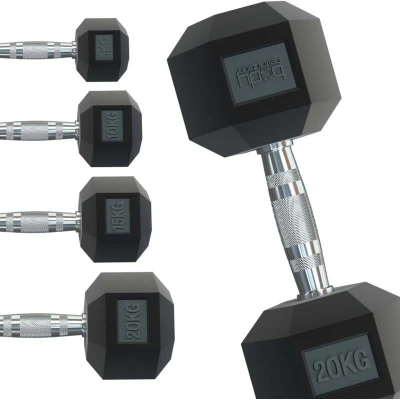 Image of MonsterShop 30043 Body Revolution Hex Dumbbells Paris 1Kg 40Kg