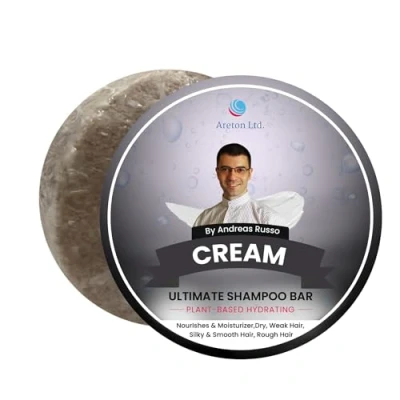 Image of HandMade Solid Shampoo Bar Natural and conditioner For Dry Hair, Hair Nourishment, Prevents Spilt Ends With Plant Based Hydrating SLS Free (Cream)