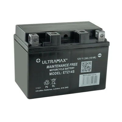 Image of Genuine UltraMax ETZ14S, 12V 11.2AH Motorbike Motorcycle Battery REPLACES YTZ14S
