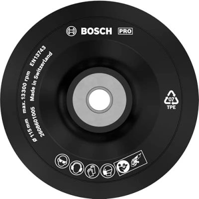 Image of Bosch Backing Pad Standard (Soft, Ø 115mm, Accessories Angle Grinder)
