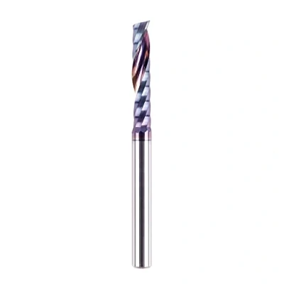 Image of SpeTool Aluminium Milling Cutter 6 mm Shaft Single Solid Carbide 32 Cutting Length End Mill with TAC Coating Wood CNC for Router Acrylic