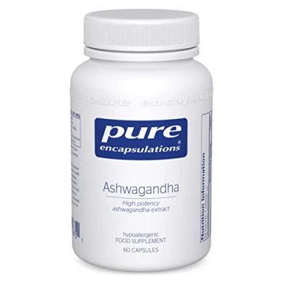 Image of Pure Encapsulations Ashwagandha High Potency Extract 500mg Indian Ginseng/Winter Cherry Supplement to Support Cognitive and Joint Function 60 Vegetarian Capsules
