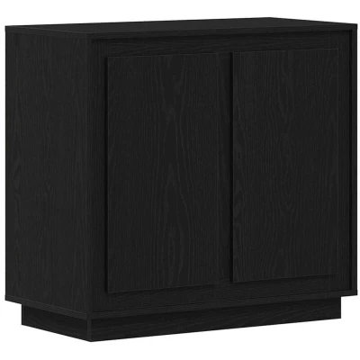 Image of vidaXL Sideboard/Buffet Black Oak Medium, 2 Doors, Engineered Wood, for Dining/Living Rooms