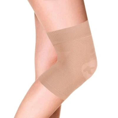 Image of OrthoSleeve KS7 Knee Sleeve, Exclusive 7 Zone Compression Technology, Runners Knee, Patellar, ITBS, Swelling and Arthritis Pain Relief, XL Natural