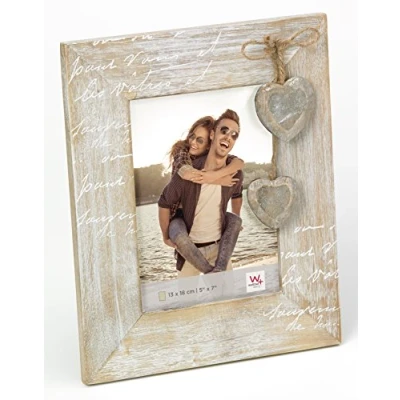 Image of walther Design Picture Frame Brown 13 x 18 cm Le Coeur Portrait QH318P