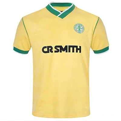 Image of Celtic FC Mens Away Retro Shirt Yellow 3XL