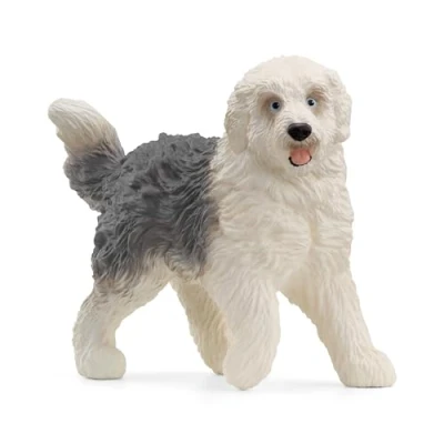 Image of schleich 13968 FARM WORLD Old English Sheepdog Figurine for ages 3+