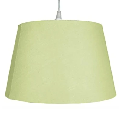 Image of Cotton Drum Shade (12inch 30cm Dia) (Sage)