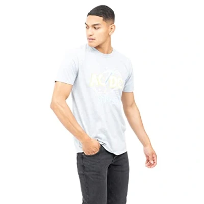 Image of ACDC Men&#039;s Live T Shirt, Grey, X Large