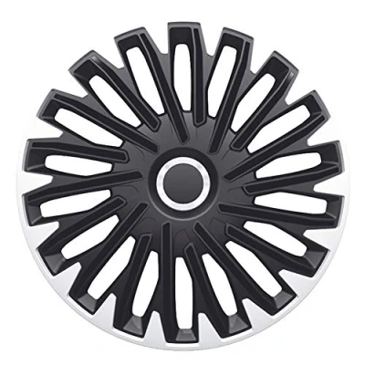 Image of AUTO STYLE Set wheel covers Quantum Pro 14 inch silver/black + chrome ring