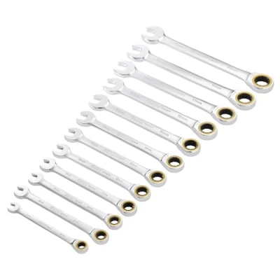 Image of Draper Expert HI TORQ Metric Ratchet Combination Spanner Set (12 Piece)