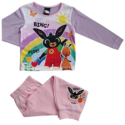 Image of Bing Girls Bunny Pyjamas Cosy PJs Sizes 18 Months to 5 Years 4 Pink/Lilac