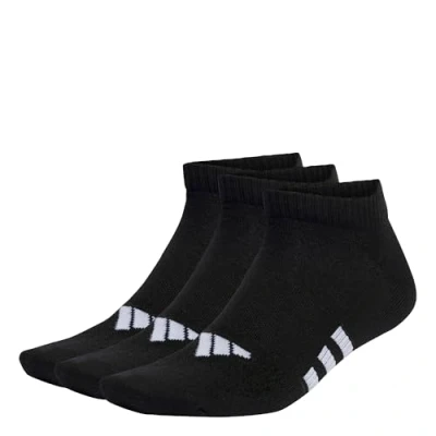 Image of adidas Unisex Kids Performance Light Low Socks 3 Pairs, Black/Black/Black, 5 6 Years