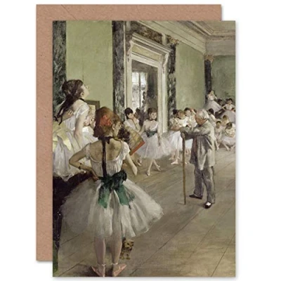 Image of Artery8 Edgar Degas The Ballet Class Fine Art Greeting Card Plus Envelope Blank Inside