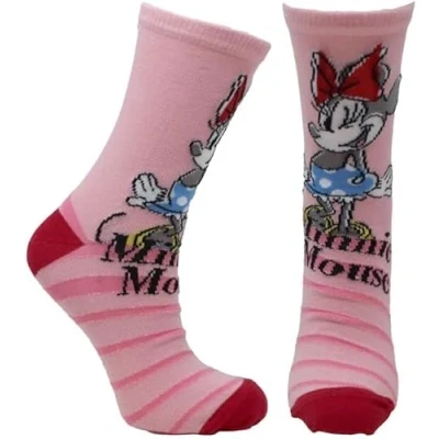 Image of Budget Gifts Minnie Mouse Ladies Woman&#039;s Socks Size 4 8