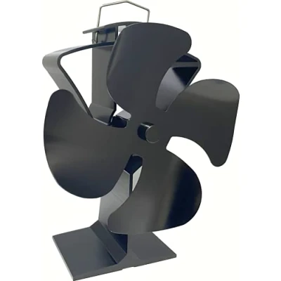 Image of OMANSHY Log Burner Fan Wood Stove Heat Powered Fans 4 Blades Eco for Burning Stoves Fireplace Use
