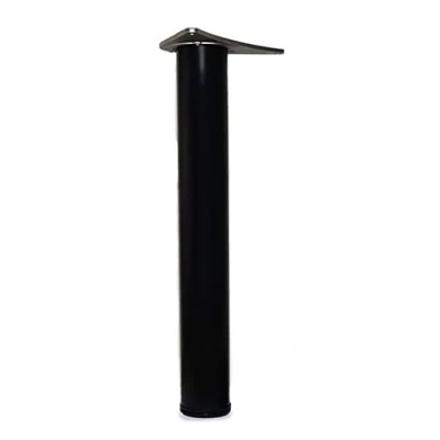 Image of REJS 4 x 870mm Adjustable Black Breakfast Bar Worktop Support Table Leg 60mm Diameter