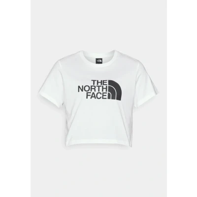 Image of The North Face Cropped EASY TEE Print Tshirt, Women&#039;s, Size: 6, White
