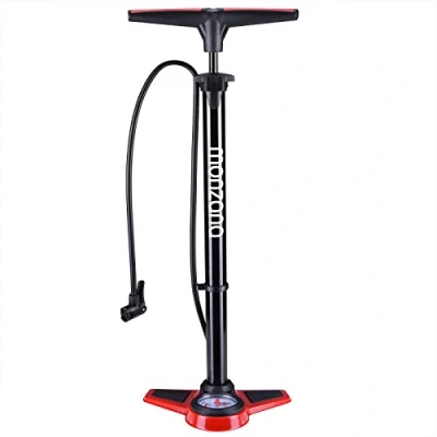 Image of Monzana Track Pump Floor air Including 3 Additional adapters 100 cm Hose up to 7 bar for Bicycle car Mattress Motorcycle