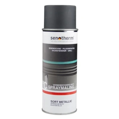 Image of Senotherm Stove Oven Spray Paint 400 ml Metallic, black
