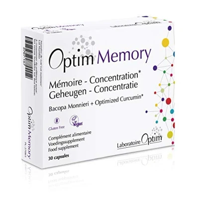 Image of Optim Memory Brahmi Bacopa Monnieri Bacognize and Optimised Curcumin Longvida 30 Caps Food Supplement