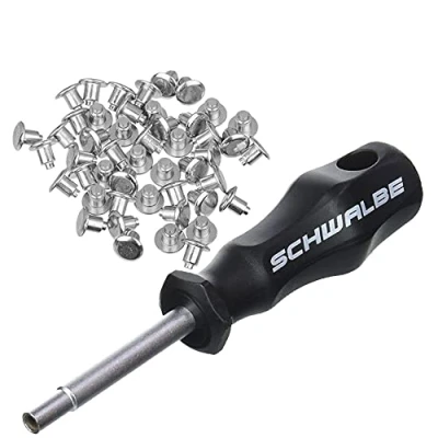 Image of Schwalbe 50 Tyre Spikes &amp; Spike Replacement Tool