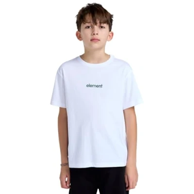 Image of Element Simple LOGO Unisex Print Tshirt for kids, Size: 10y, Optic white