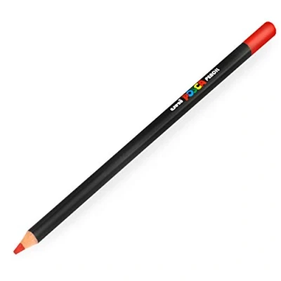 Image of Posca Uni Coloured Pencil Professional Oil and Wax Colouring KPE 200 Red (15) Single