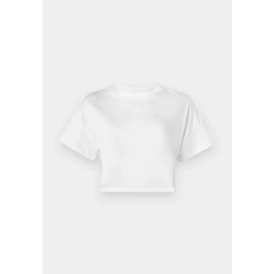 Image of Noisy May Nmalena SEMI CROP Basic Tshirt, Women&#039;s, Size: 8, Bright white