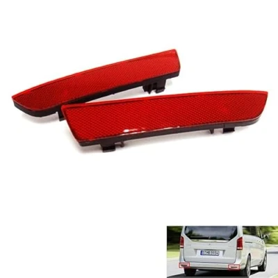 Image of 2x Red Lens Rear Bumper Reflector Light OEM Left Right Fit For 2014+ MB W447 Vito V Class
