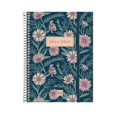 Image of Finocam Spiral 2024 2025 18 Month Diary Horizontal Week View July December (18 Months) Daisy International