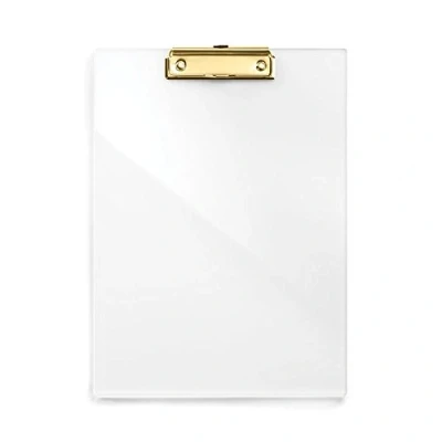 Image of russell+hazel Acrylic Clip Board, Gold Toned Hardware, 9 x 12