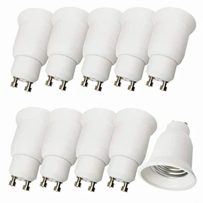 Image of DZYDZR 10 Pack GU10 to E27 Light Bulb Lamp Holder Socket Adapter Flame Retardant Material