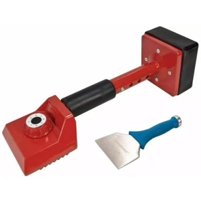 Image of Equip247uk Adjustable Carpet Fitting Tool Knee Kicker + 100mm Expert Bolster