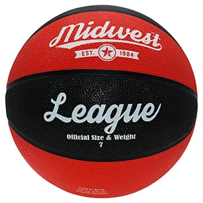 Image of Midwest Unisex Youth League Basketball, Black, 6