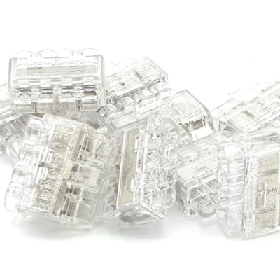 Image of 10pcs 4 Way Push In Terminals Wire Connectors HelaCon Plus Mini