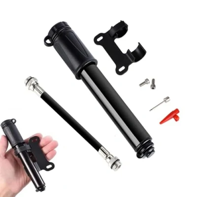 Image of FIBOUND Bike Pump,Bycicles Pumps for All Bikes,Bike Pump Portable,Hand Tyres,Universal Pump,Aluminum Alloy Portable Mini Bicycle Tire Pump,Super Fast Tyre Inflation