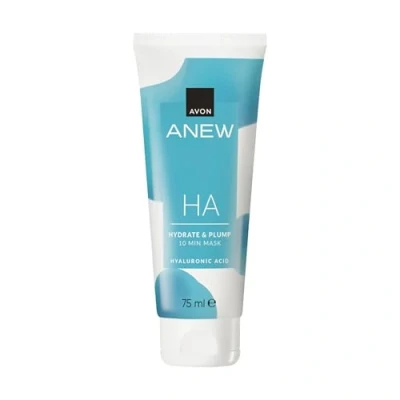 Image of Avon Anew HA Hydrate and Plump 10 Min Mask 75ml, Perfect Hydration Pick Me Up, Contains Hyaluronic Acid, Co created by Dermatologists Scientists, Cruelty Free