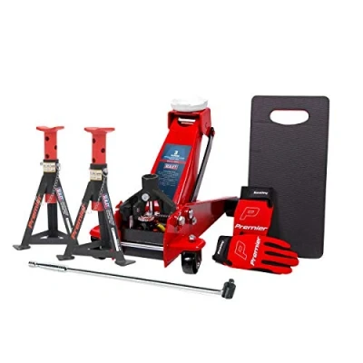 Image of Sealey Trolley Jack 3tonne Combo