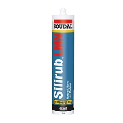 Image of Teak Soudal Silicone Sealant Slirub LMN All Purpose External Low Modulus Neutral Cureal Cure
