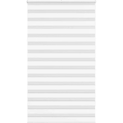 Image of vidaXL Zebra Blind White 135x200 cm Fabric Width 130.9 Polyester