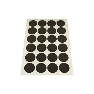 Image of NeoFlex® Self Adhesive Flexible Neodymium Dots for Arts, Crafts, Model Making, DIY and Hobbies 30mm Dia 27 per A5 Sheet