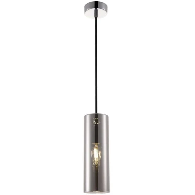 Image of Modern Gioia Chrome Pendant Ceiling Light Glass Shade