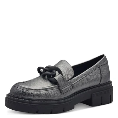 Image of MARCO TOZZI Women&#039;s Slipper 2 24705 41 Loafer, Grey (Pewter), 7.5 UK
