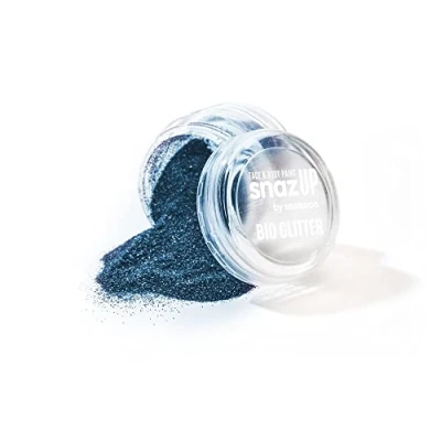 Image of Snazaroo Bio Glitter Face and Body Paint, Biodegradable Fine Gliter,Ocean Blue Colour, 5g